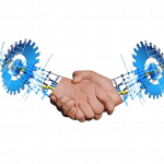 IMAGE: Digitally shaking hands